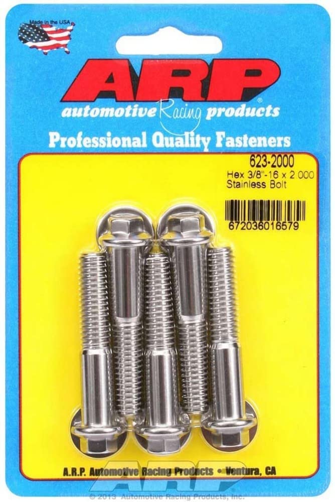 623-2000 ARP S/S Bolt Kit - 6pt. (5) 3/8-16 x 2.000