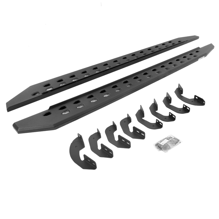 Go Rhino Slim RB20 Running Boards & Brackets | Galvanized Steel, Textured Black | 69441580SPC | Fits 2007 - 2021 Toyota Tundra Double Cab