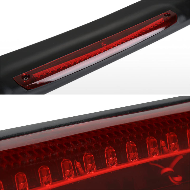 Matte Black Spec-D Tuning Rear Trunk Spoiler Wing w/LED Brake Light Compatible with 1996-2000 Honda Civic EM EJ 2Dr Coupe Models