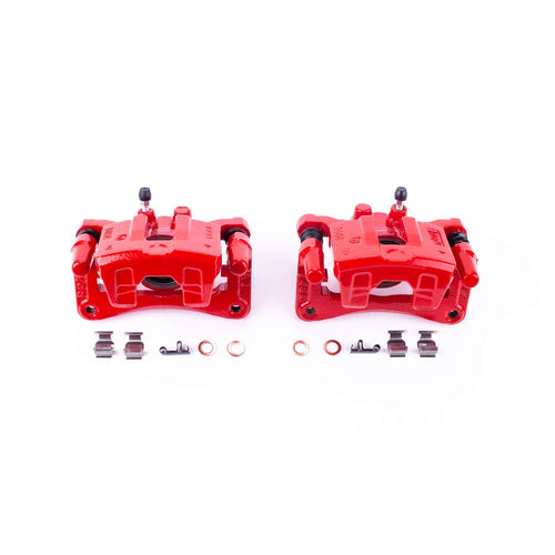 Power Stop S5104 Rear Pair of High-Temp Red Powder Coated Calipers For 200, Sebring, Avenger, Compass, Patriot, Lancer, Outlander, Outlander Sport [Model Specific]