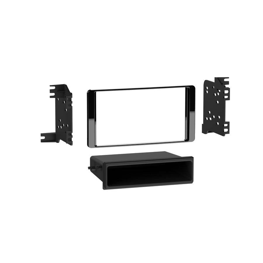 Metra Single DIN Dash Kit 99-7015CHG with Pocket for 2014- Mitsubishi Outlander (Charcoal)