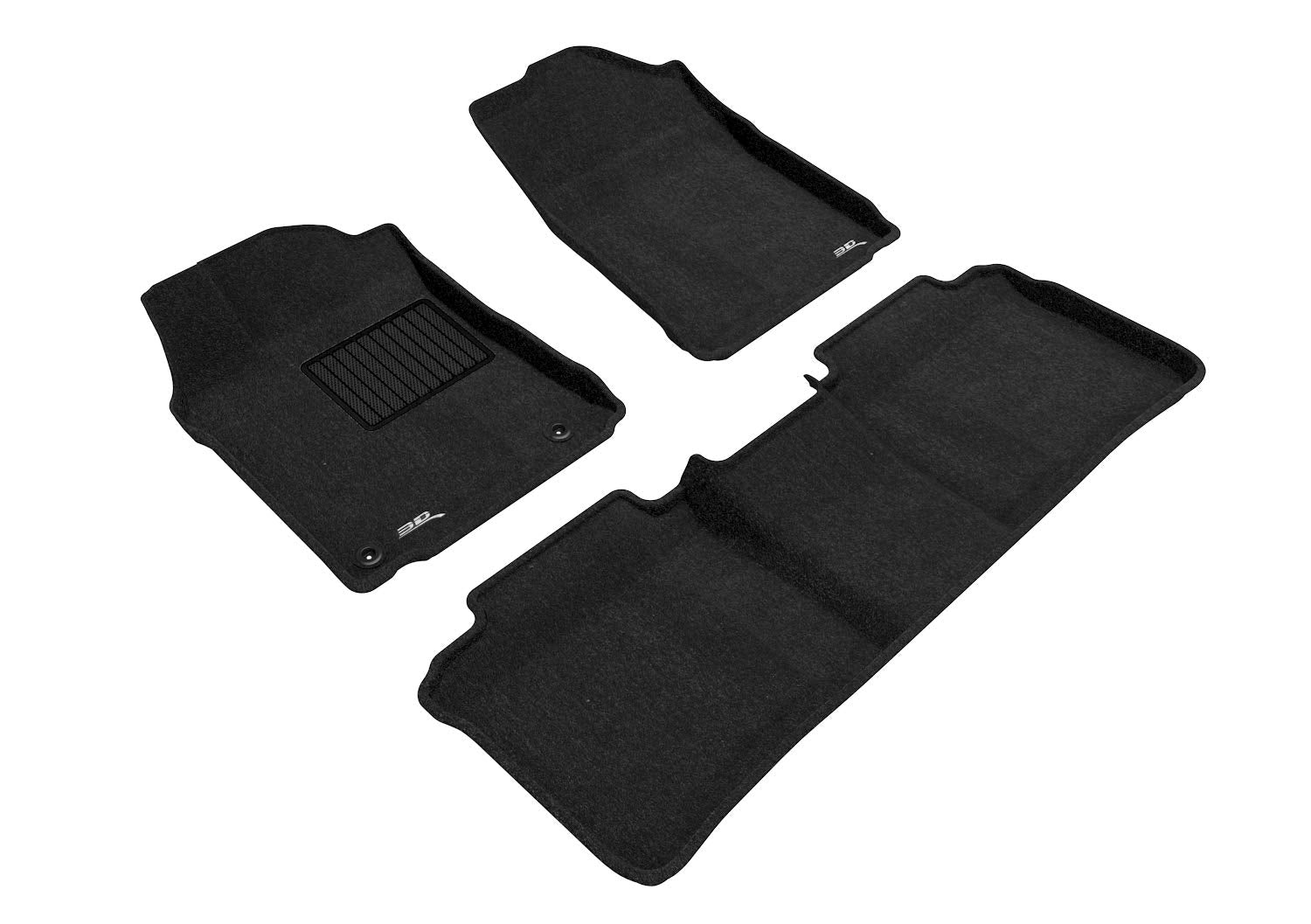 3D MAXpider Elegant Custom Fit Floor Mat (Black) for 2013-2018 Toyota Avalon - 1ST Row 2ND Row