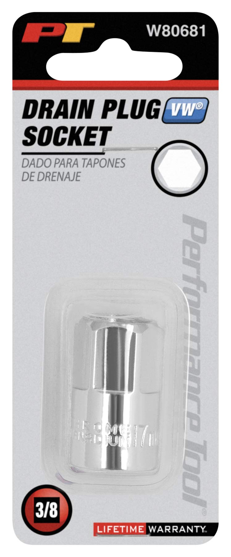 17mm Performance Tool W80681 Drain Plug Socket For Fill Plugs on VW and Other German Vehicles