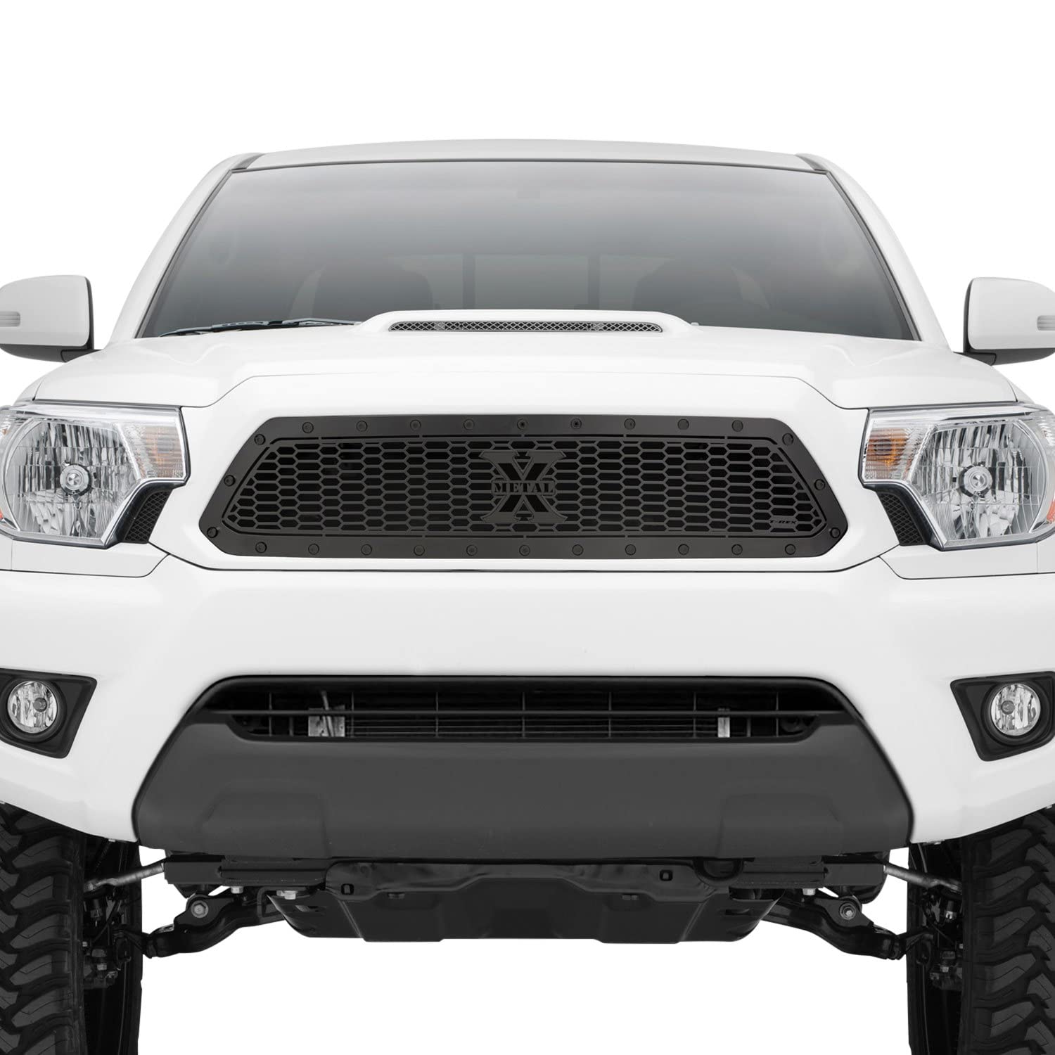 Stealth Laser X Grille, 2012-2015 Tacoma, Black, 1 Pc, Insert, Black Studs - PN #7719381-BR