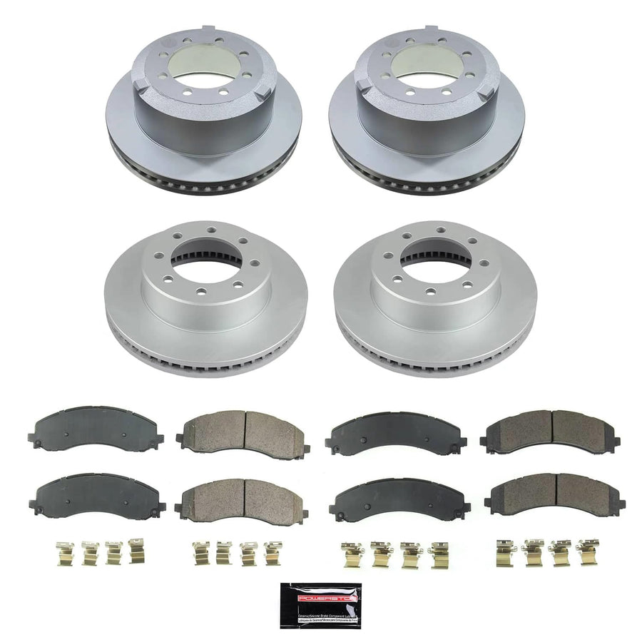 POWERSTOP Brake Kit For Ram 3500 Front and Rear Geomet Coated Brake Rotors and Brake Pads 2019-2022 [Vehicle Specific]