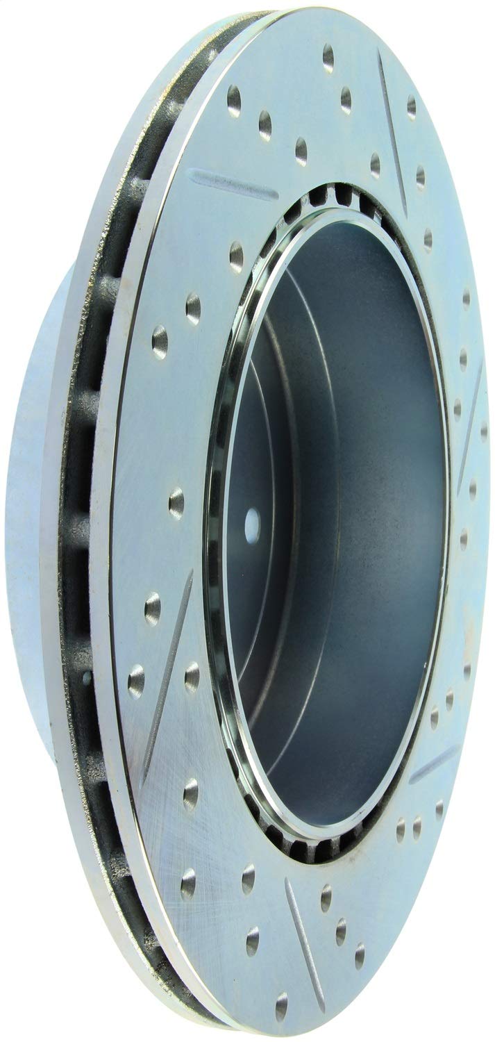 StopTech 227.47023R Brake Rotor Select Sport Drilled and Slotted; Rear Right