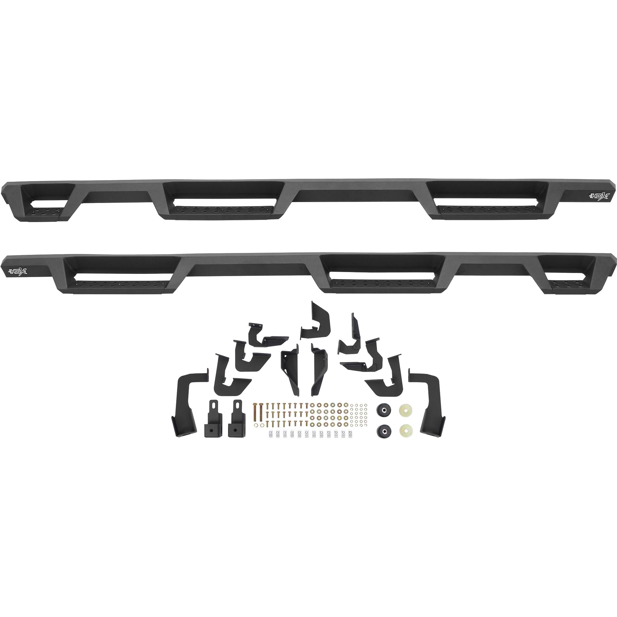 HDX Westin 56-534565 Drop Wheel to Wheel Nerf Bars fits 2007-2018 Silverado Sierra 1500 Crew Cab 5'5" Bed (Exc Classic) Textured Black Pair