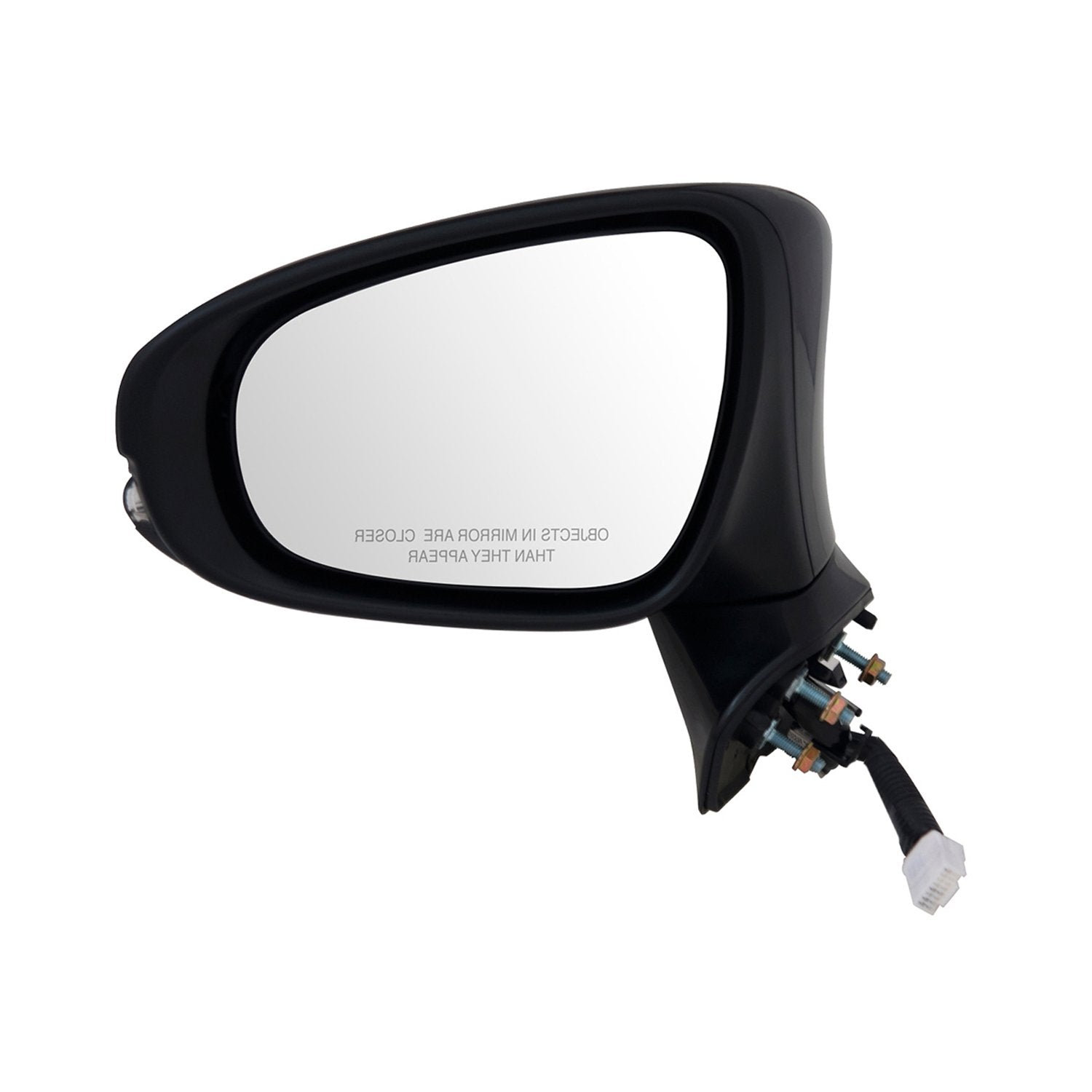 Fit System Mirror Driver Side for Lexus ES350, ES300H, Textured Black w/PTM Cover, w/Turn Signal, Memory, Puddle lamp, Foldaway, w/o auto dimming, Heated Power