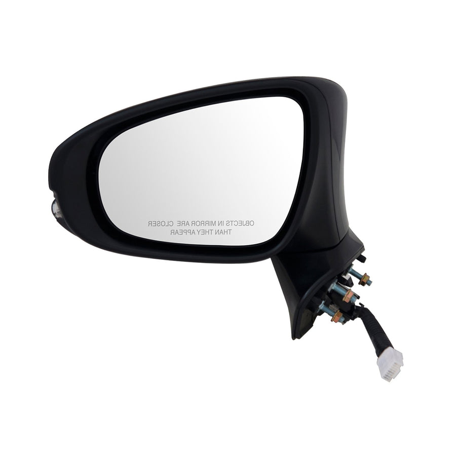 Fit System Mirror Driver Side for Lexus ES350, ES300H, Textured Black w/PTM Cover, w/Turn Signal, Memory, Puddle lamp, Foldaway, w/o auto dimming, Heated Power
