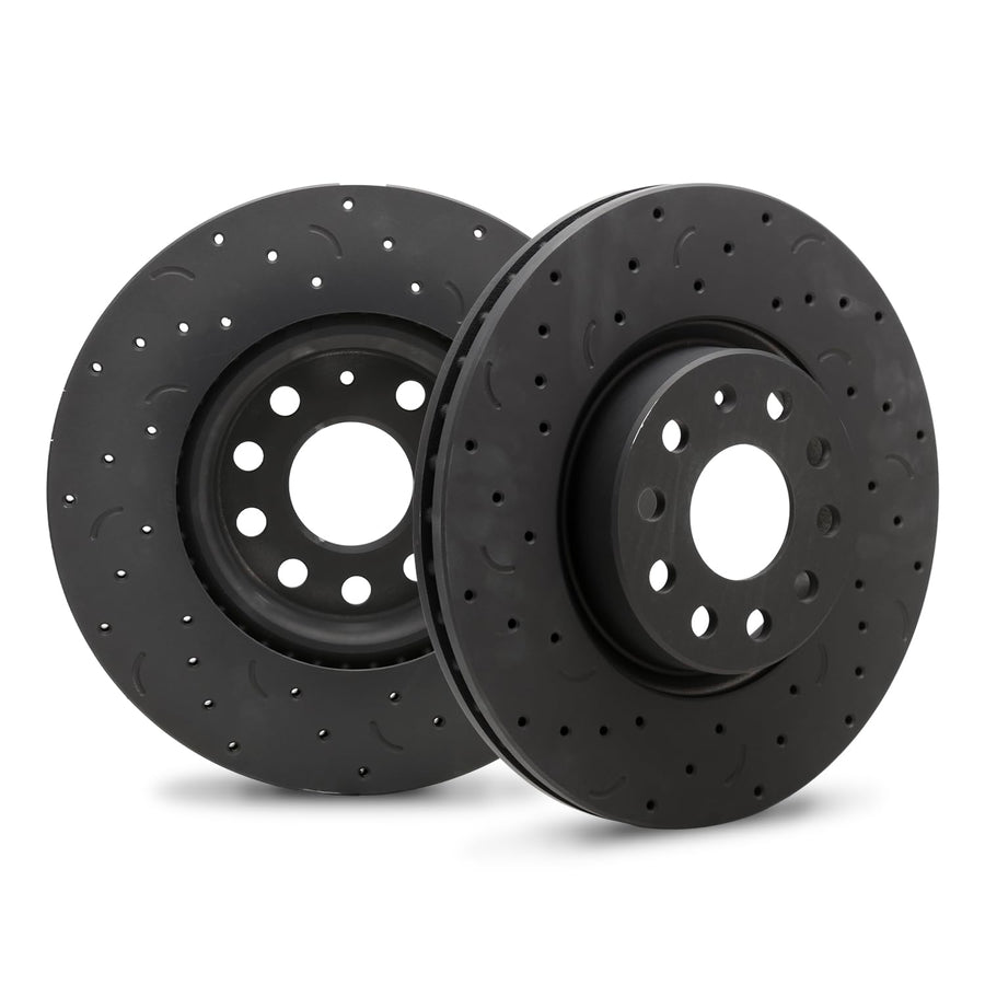 Cross-Drilled and Slotted Hawk Performance Talon Rotors HTC4897