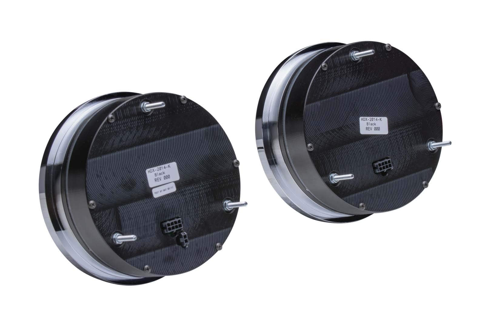 Dakota Digital Dual Universal 5.4" Round Analog Gauges Kit Black HDX-2014-K