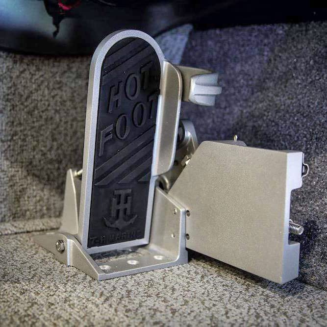T-H Marine Original HOT Foot™ Boat Throttle - Cast Aluminum Pedal Throttle for Outboard and Inboard Motors - Safe Hands-Free Control - Stainless Steel Hardware – Toe Clip & Patented Idle Stop