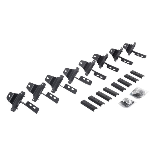 V-Series V3 / RB10 Slim / RB20 Slim / RB30 Slim / RB30 Mounting Brackets Go Rhino | Mild Steel, Textured Black | 6945166 | Fits 2020-2024 Jeep Glatiador JT, 4-Door