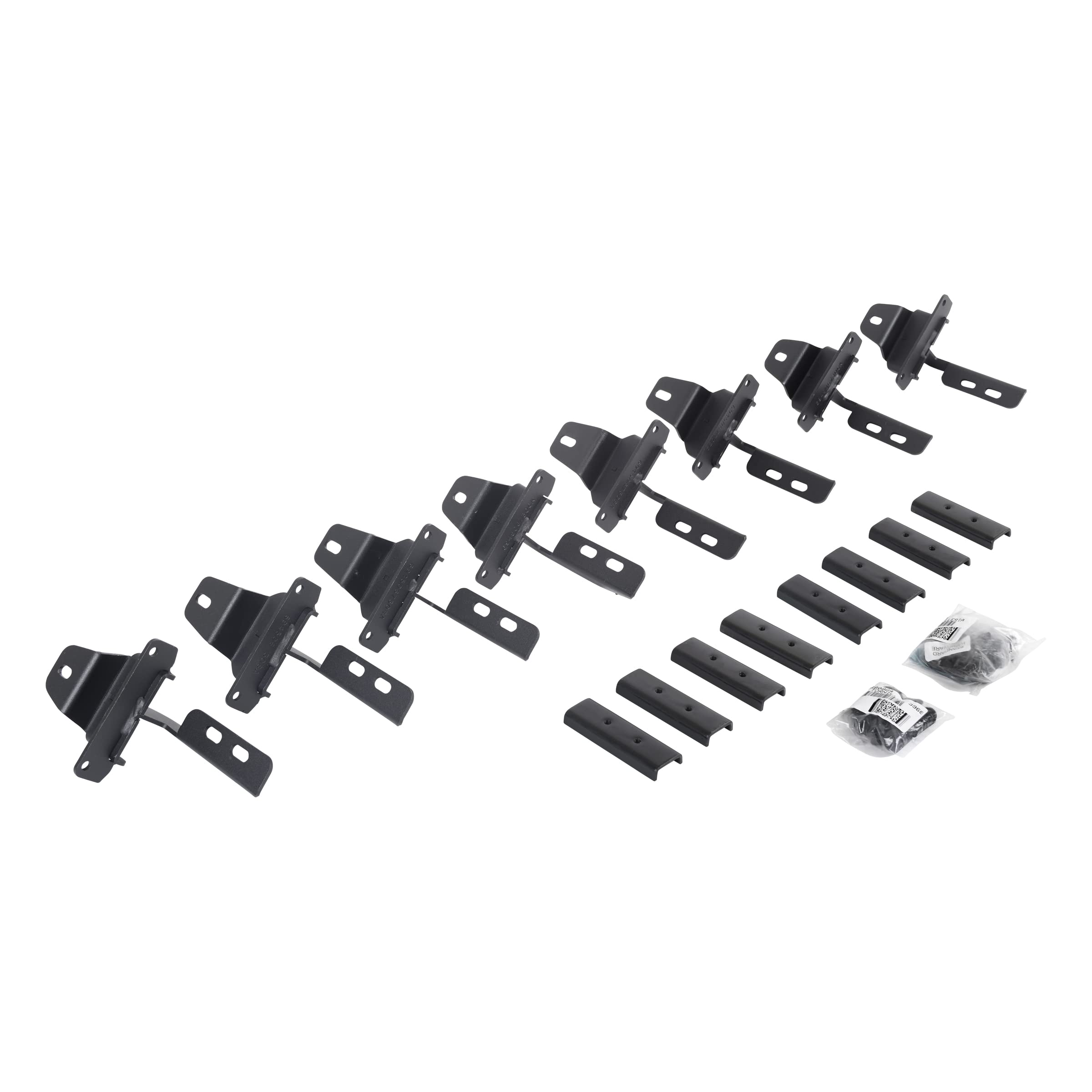 V-Series V3 / RB10 Slim / RB20 Slim / RB30 Slim / RB30 Mounting Brackets Go Rhino | Mild Steel, Textured Black | 6945166 | Fits 2020-2024 Jeep Glatiador JT, 4-Door