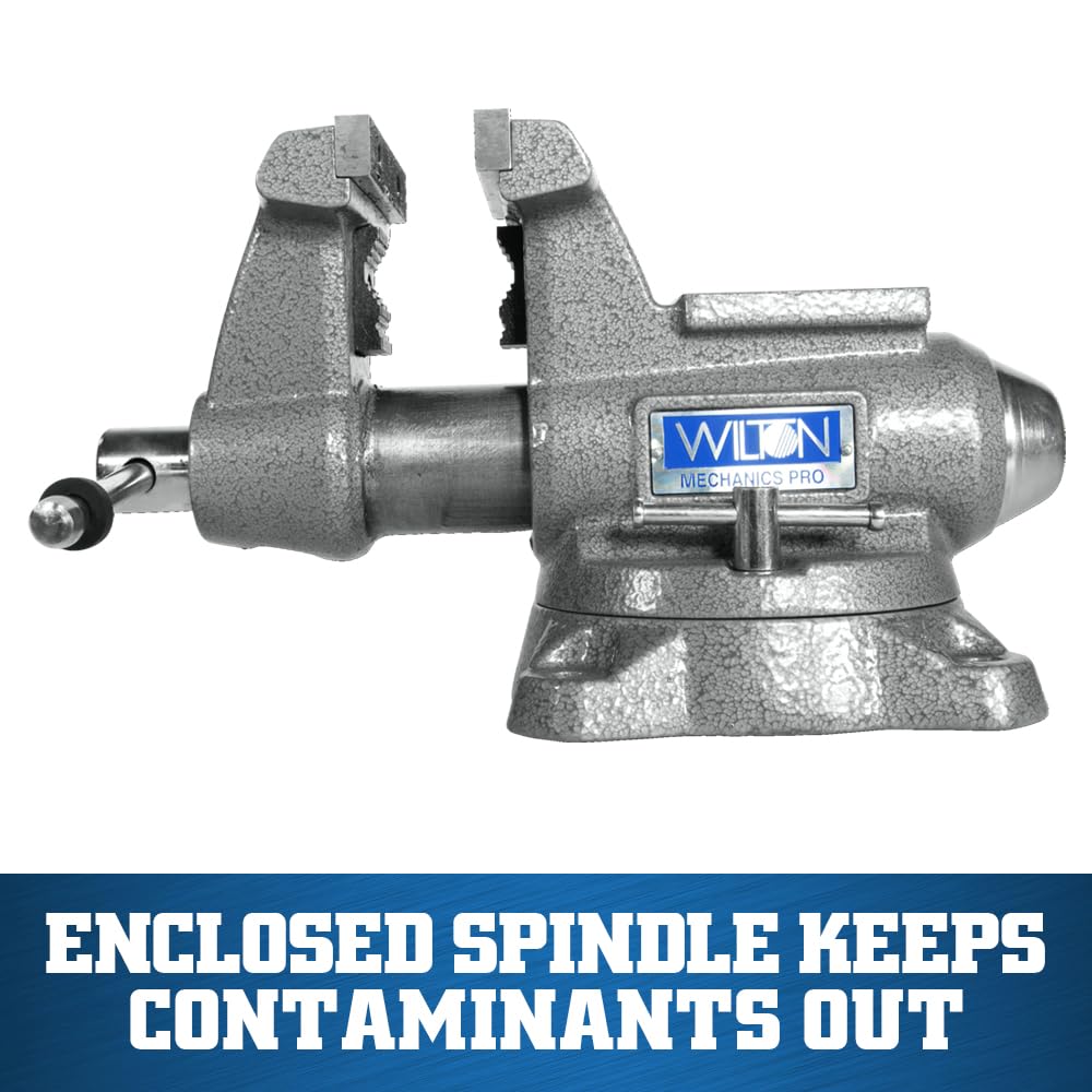 Wilton Pro Mechanics Bench Vise, 4-1/2" Jaw Width, 4" Jaw Opening, 3-1/2" Throat (Model 845M)