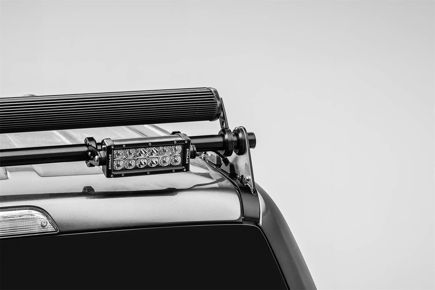 ZROADZ Modular Rack Compatible with Ford (2017-2022) Super Duty LED Bracket adjustable to mount up to (4) various size LED Light Bars - PN #Z355471, Black