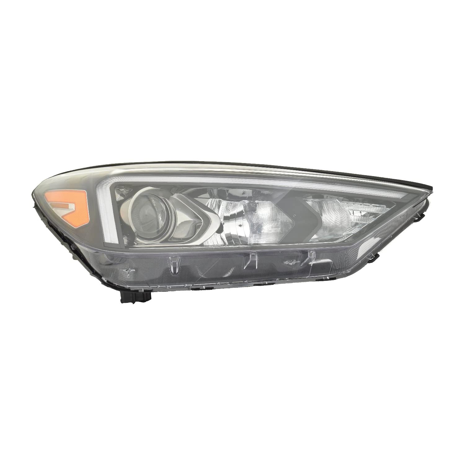 Depo Automotive ACK for Hyundai Tucson 19-21 Headlight Halogen with LED Position Lamp without Logo RH Passenger Side CAPA Replaces OEM: 92102-D3650 Partslink: HY2503235C