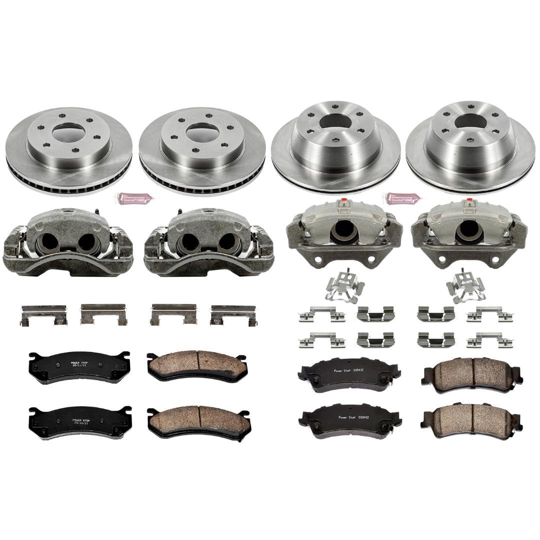 Power Stop KCOE2010B 1-Click OE Replacement Brake Kit with Calipers For Chevrolet Silverado 1500, Chevrolet Silverado 1500 Clas, GMC Sierra 1500, GMC Sierra 1500 Cla [Model Specific]
