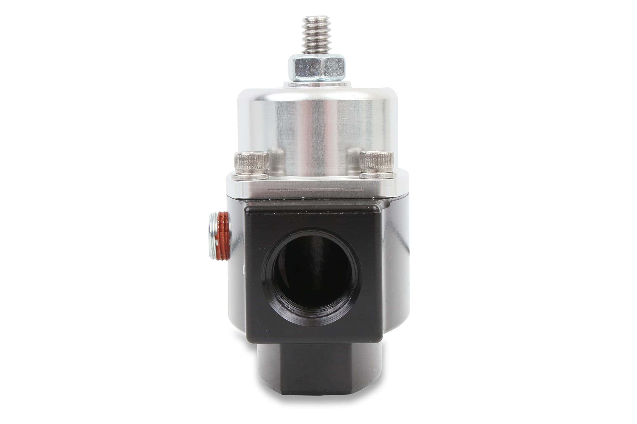 12-840 Holley 4.5-9 PSI Adjustable Billet Fuel Pressure Regulator with 3/8" NTP Ports,Black Anodized