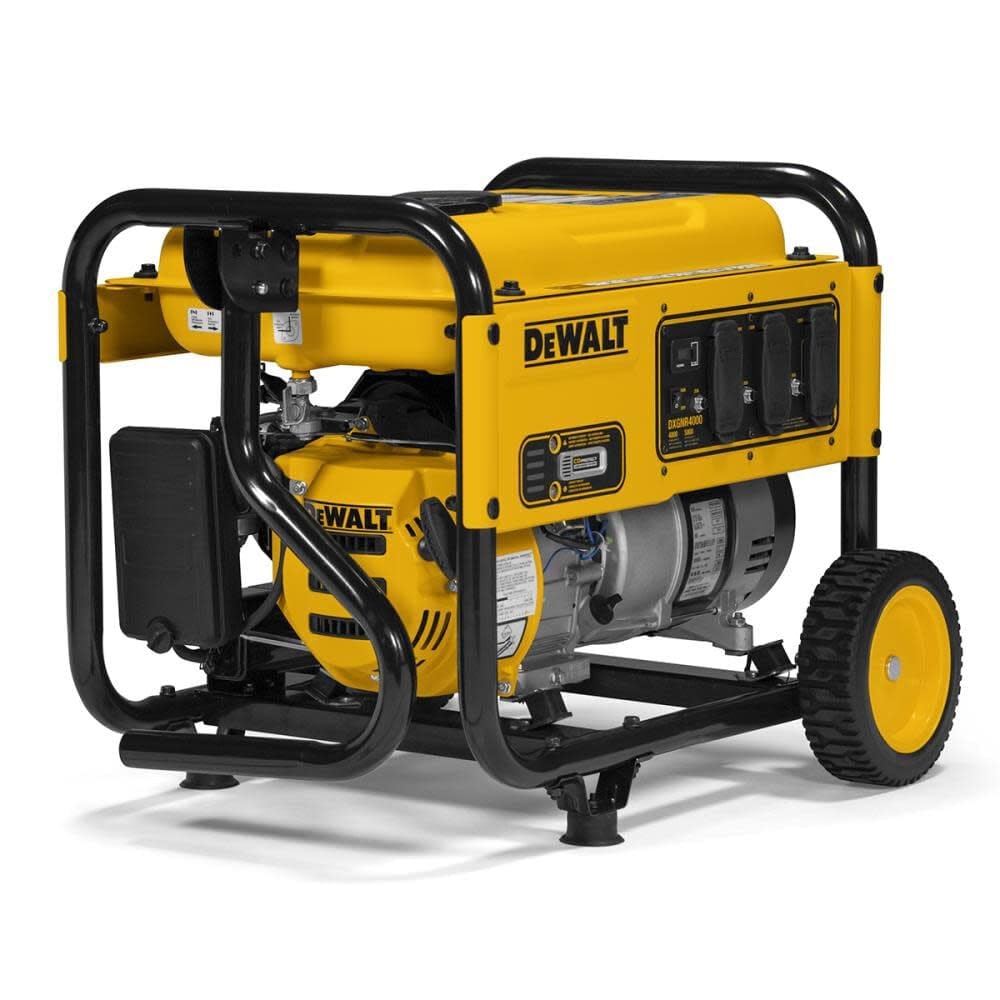 4,000-Watt DeWalt Portable Gas Generator - 223cc Engine - Idle Control - Heavy Duty Frame - Long Runtime - Emergency Power or Jobsite Ready - CO Protect - Durable Wheels