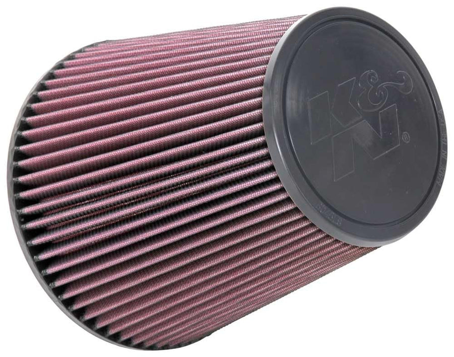 High-Flow K&N Original Lifetime Universal Clamp-On Air Filter: High Performance, Premium, Washable: Flange Diameter: 6 In, Filter Height: 8 In, Flange Length: 0.625 In, Shape: Round Tapered, RU-1044XD