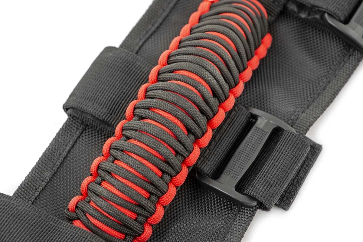Rough Country Universal Corded Roll Bar Grab Handles - 117610 Black