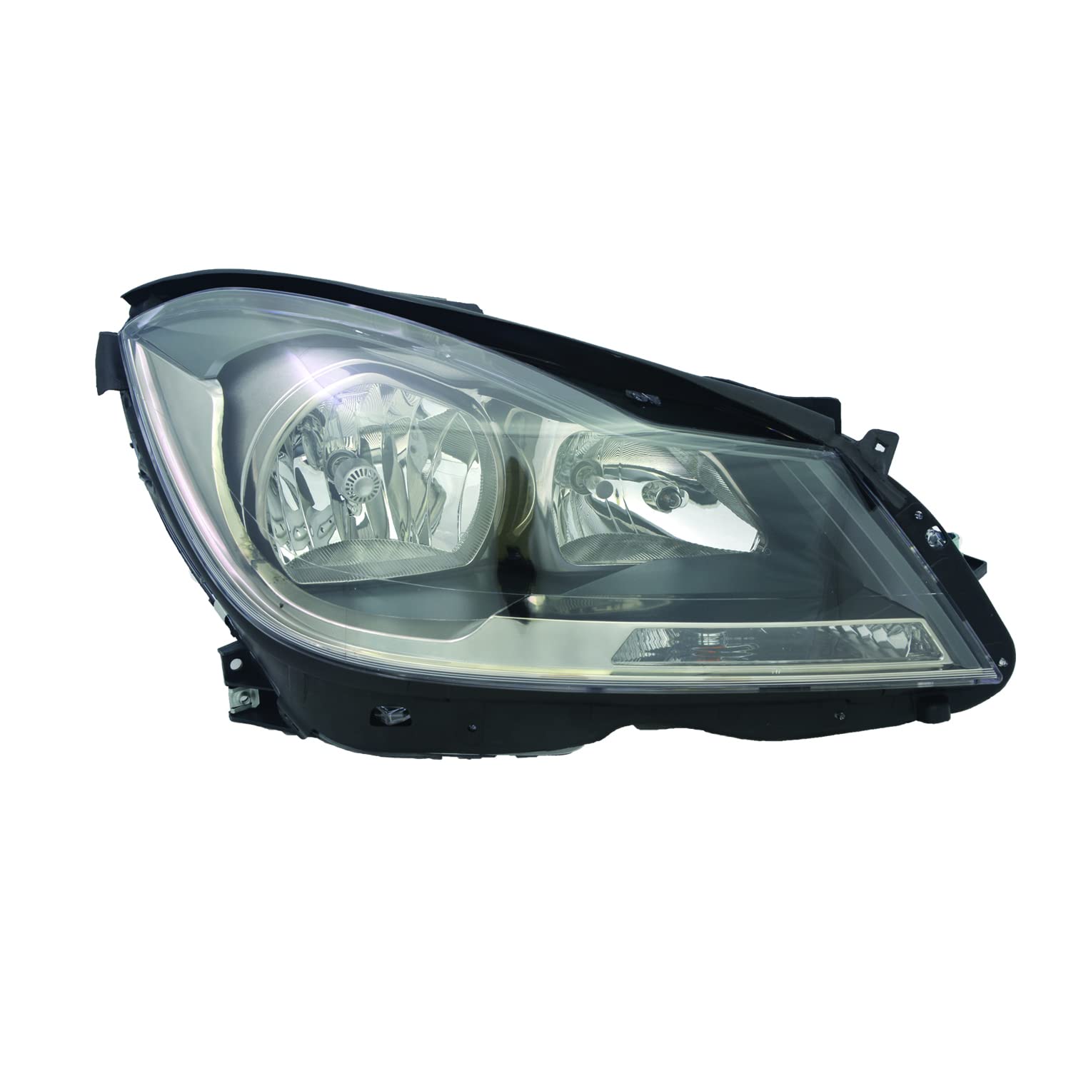 Right TYC Headlight Assembly Compatible with 2012-2015 Mercedes Benz C-Class