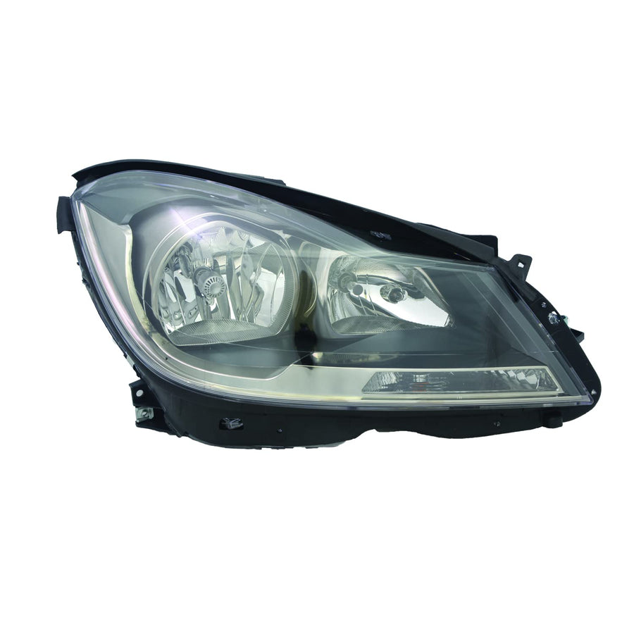 Right TYC Headlight Assembly Compatible with 2012-2015 Mercedes Benz C-Class