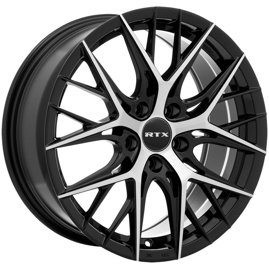 Custom RTX Valkyrie Wheel - 17x7.5, 40 Offset, 5x114.3 Bolt Pattern, 73.1mm Hub - Black Machined Rim