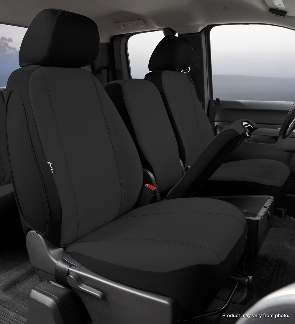 Custom Fit Fia SP89-27 BLACK Front Seat Cover Split Seat 40/20/40 - Poly-Cotton, (Black)