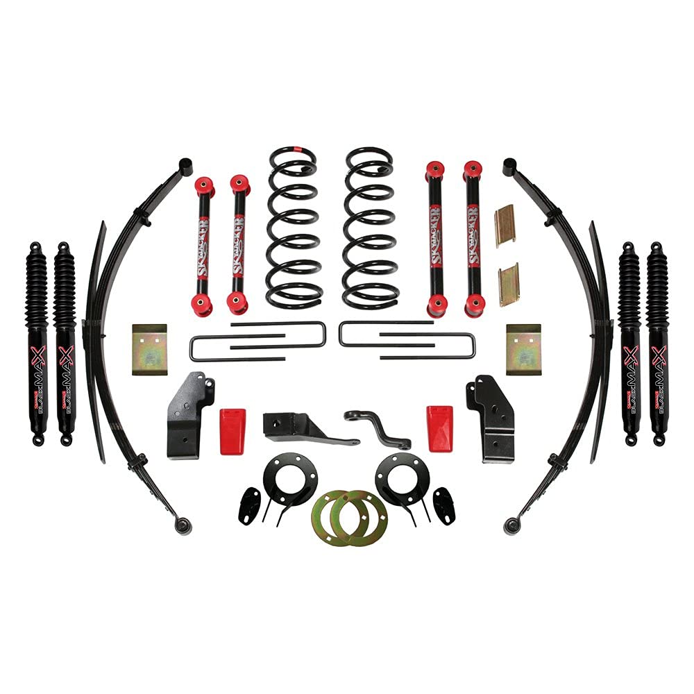 Skyjacker Suspension Lift Kit D4522KS-B w/Shock Black MAX Shocks 4-4.5 in. Lift