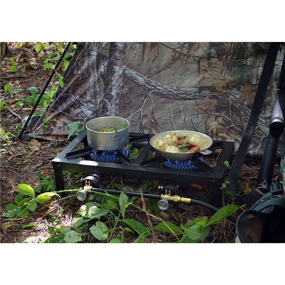 F235830 Basecamp 2 Burner Angle Iron Stove, Multi