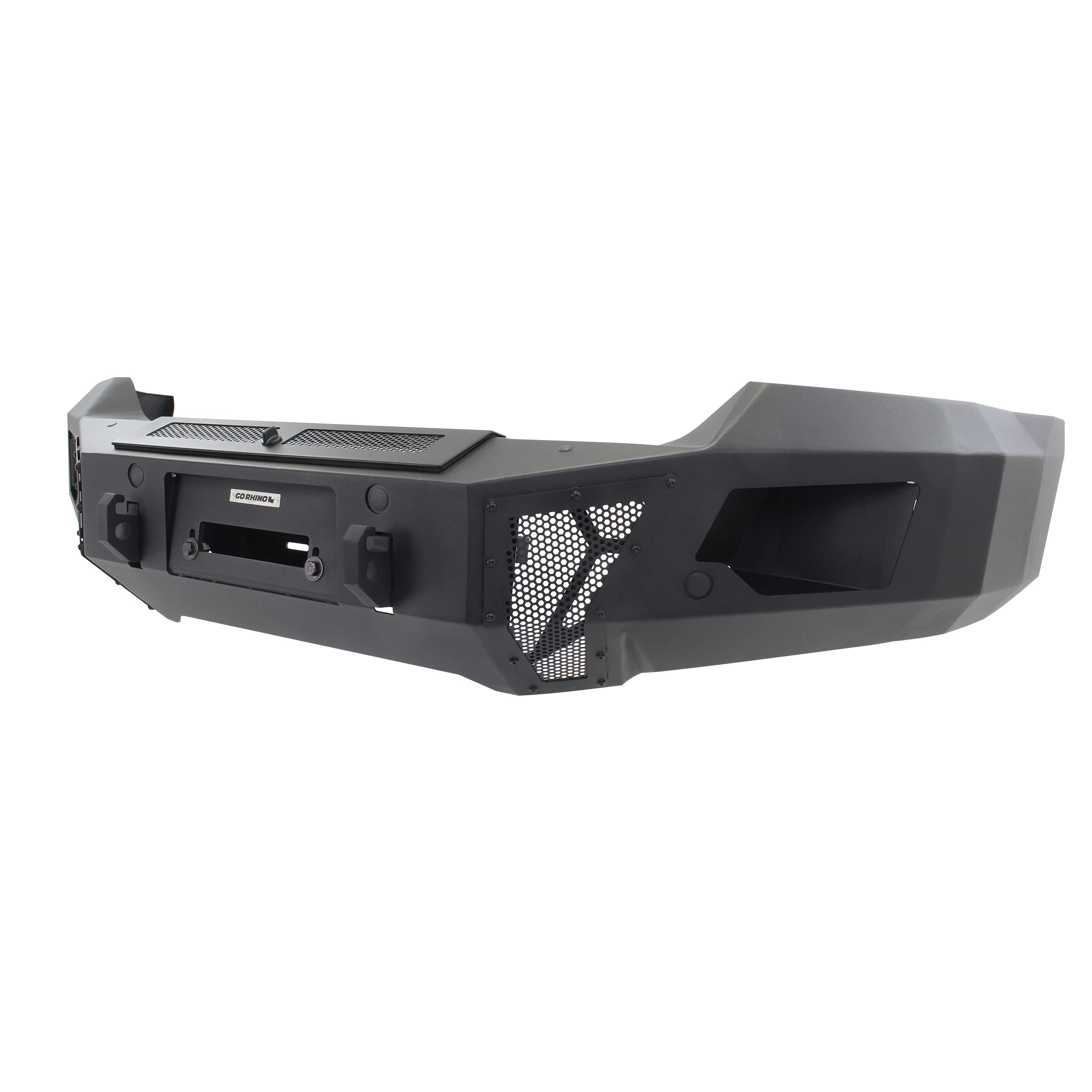 BR6 Front Bumper Go Rhino | Mild Steel, Textured Black | 24180T | Fits 2016-2018 Chevrolet Silverado 1500; 2019 Chevrolet Silverado 1500 LD (Classic) Double Cab Pickup