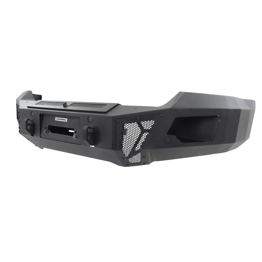BR6 Front Bumper Go Rhino | Mild Steel, Textured Black | 24180T | Fits 2016-2018 Chevrolet Silverado 1500; 2019 Chevrolet Silverado 1500 LD (Classic) Double Cab Pickup