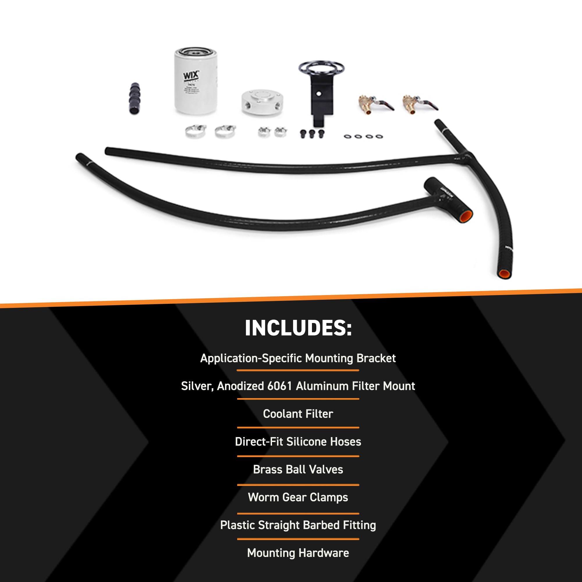 Mishimoto Coolant Filter Kit MMCFK-F2D-03BK Fits Ford 6.0L Powerstroke 2003-2007 Black