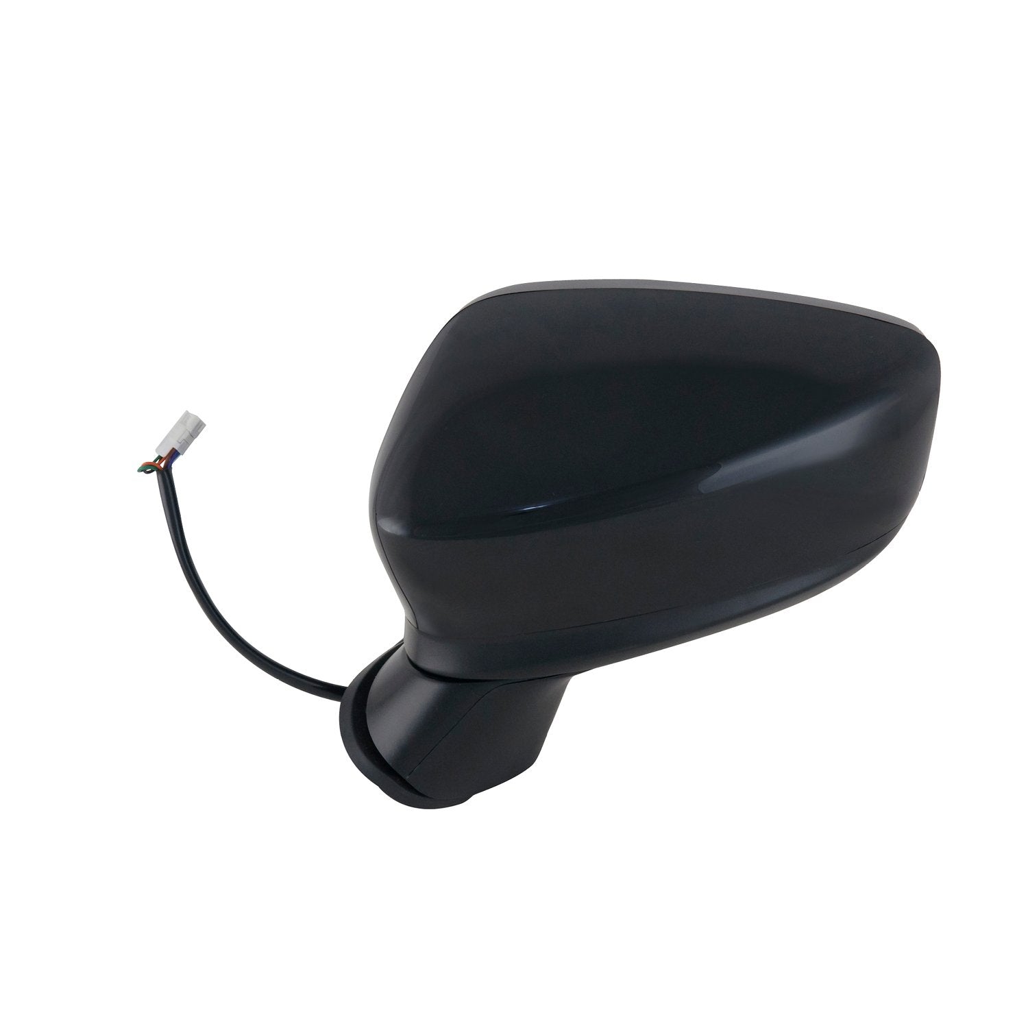 Fit System Mirror Driver Side for Mazda 3, Japan Built, Textured Black w/PTM Cover, w/Turn Signal, Foldaway, w/o Blind spot Detection, Power