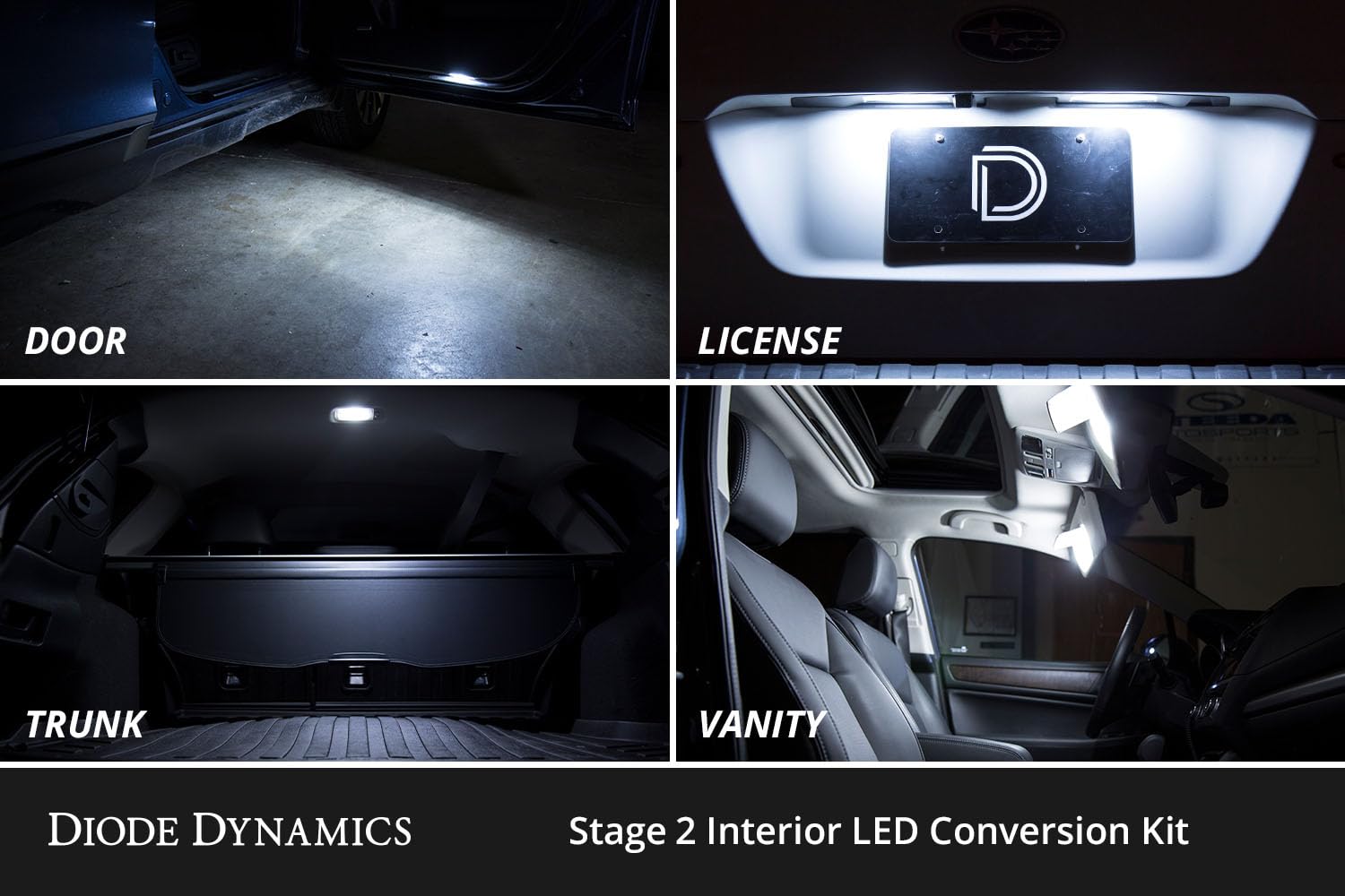 Diode Dynamics interior bulb pack LED compatible with Toyota 4Runner 2003-2009, Stage 2
