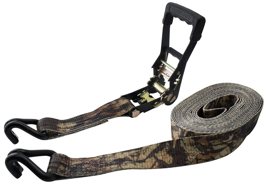 Camouflage Erickson 68655 2" x 27' 10,000 lbs Load Limit Rubber Handle Ratcheting Tie-Down Strap