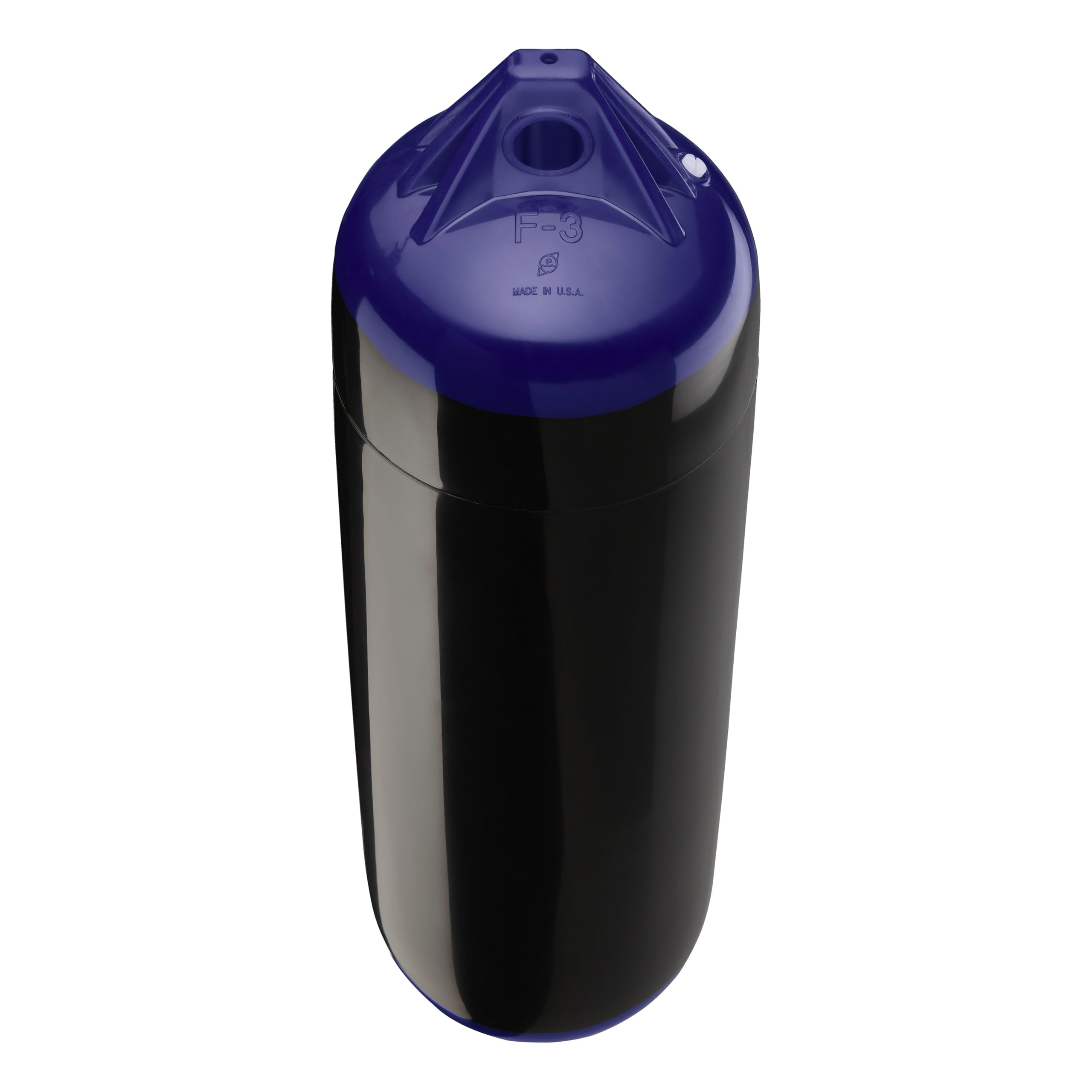 Polyform Boat Fender F-3 Standard Blue Ropehold - Black