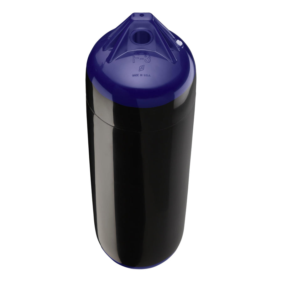 Polyform Boat Fender F-3 Standard Blue Ropehold - Black