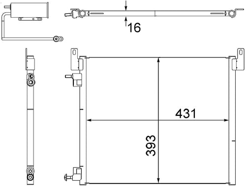 AC499000S BEHR A/C Condenser