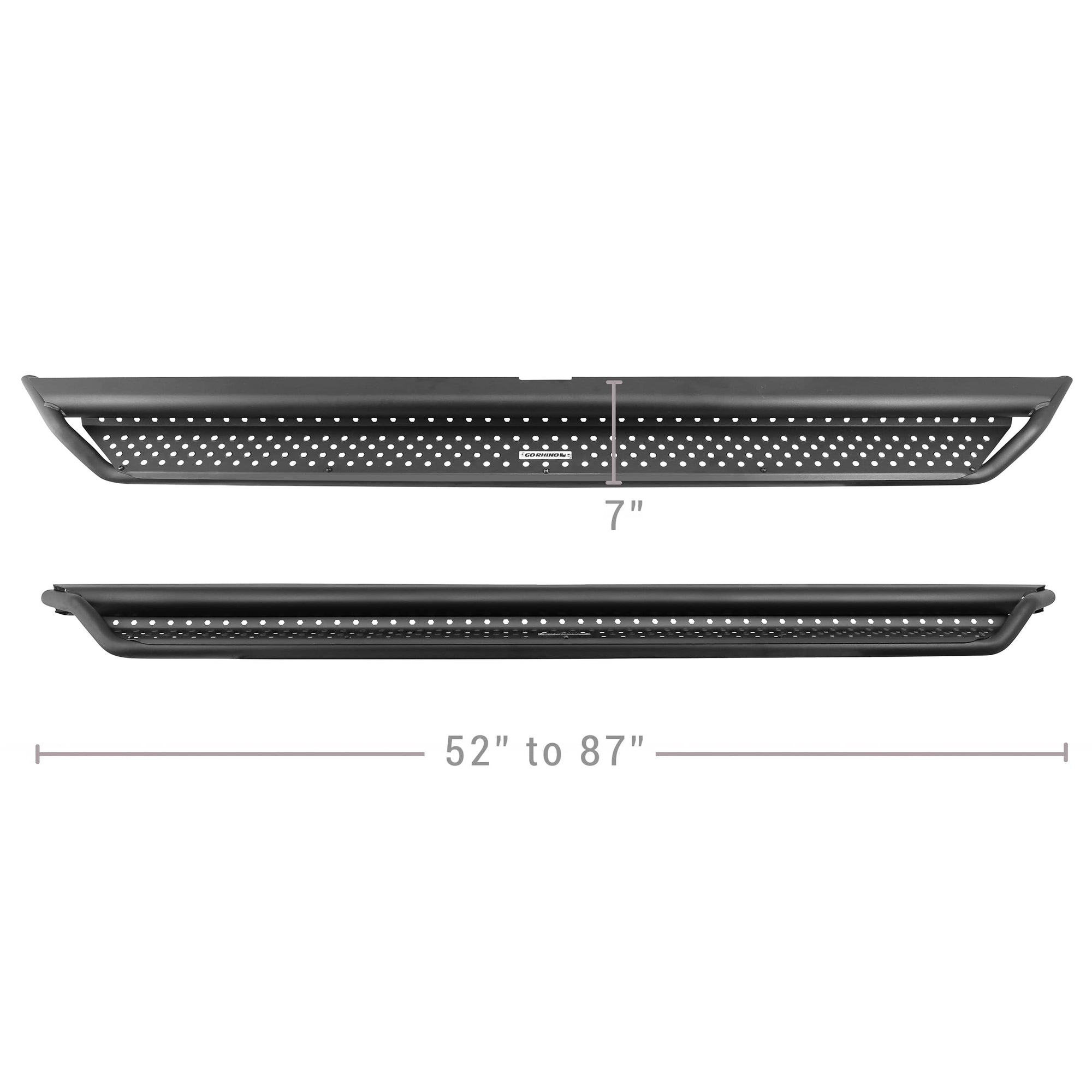 Dominator Xtreme D1 Sidestep & Brackets Go Rhino | D14205T | Fits 2009 - 2014 Ram & Dodge Ram 1500 Crew Cab; 2010 - 2024 Ram 2500, 3500 Crew Cab; 2019 - 2023 Ram 1500 Classic Crew Cab