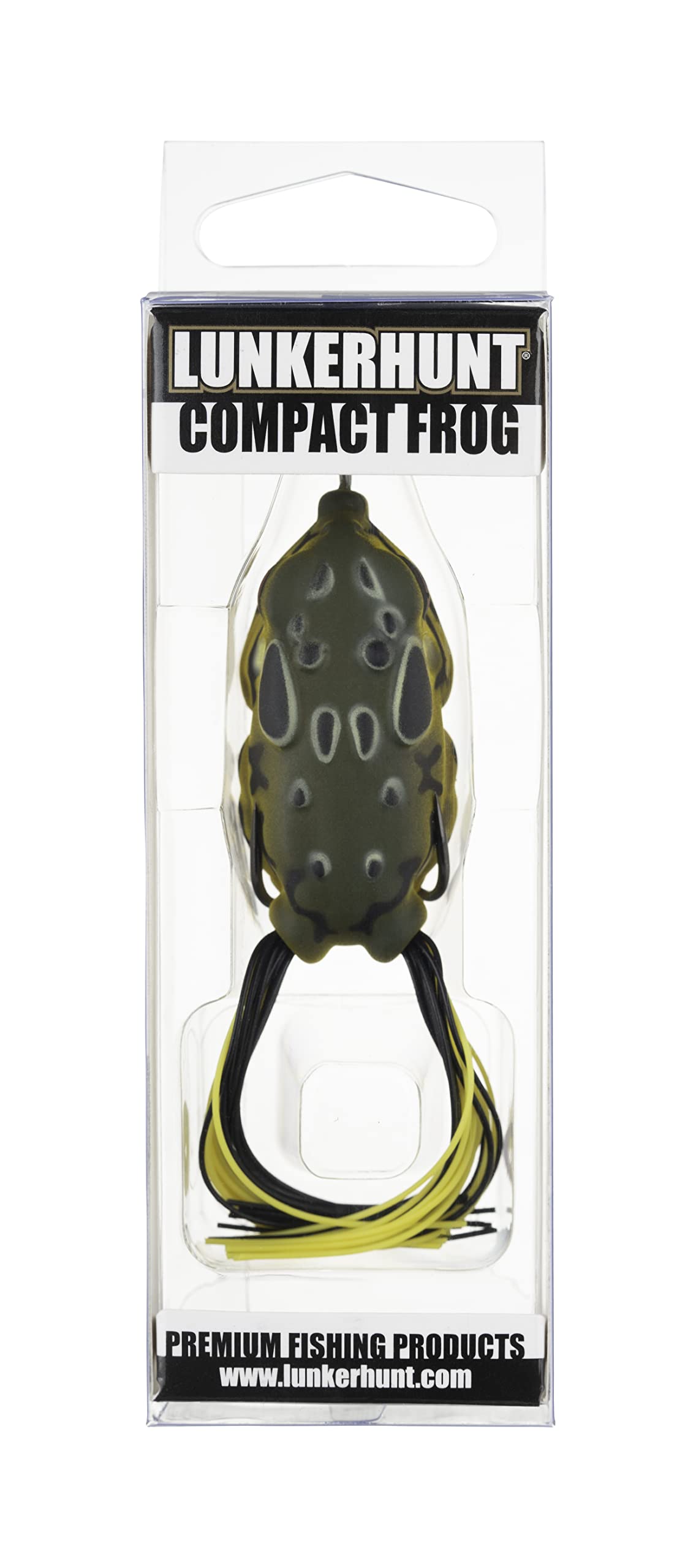 Frog Lure LUNKERHUNT with Short Skirts | Compact Frog Top Water Bass Fishing Lures | Compact Body, Weedless Hooks, Soft Hollow Body Freshwater Fishing Bait for Trout, Pike (Cane)