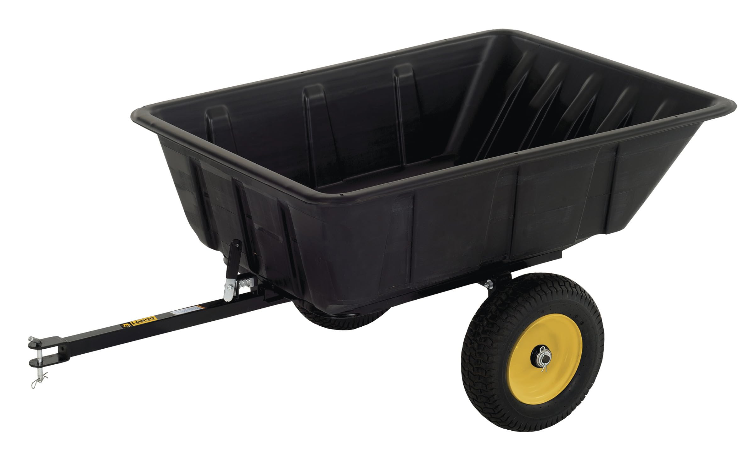 Lawn and Garden Trailer Polar Trailer 9542 LG900 – 900 lb Capacity, 15 cu. ft. Tub – Heavy-Duty Utility Cart with Tilt & Pivot Frame, Sealed Bearings, and Rustproof Polyethylene Body – 69" x 37" x 28"