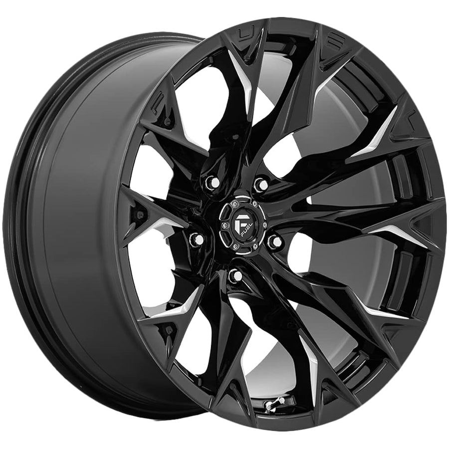 FLAME FUEL OFF-ROAD 24X12 5X5.5 4.77-44mm GLOSS BLACK MILLED - D8032420B447