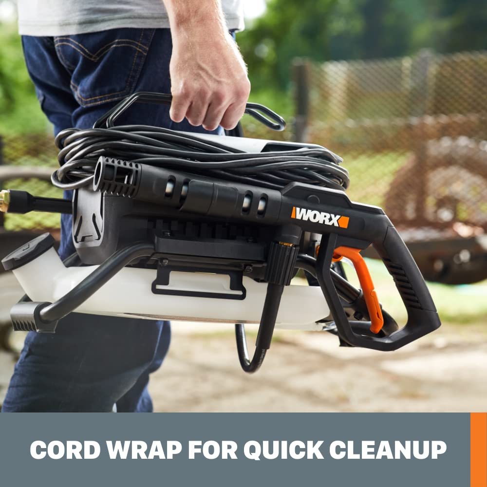 13 Amp Worx Electric Pressure Washer 1800 PSI with 3 Nozzles - WG605