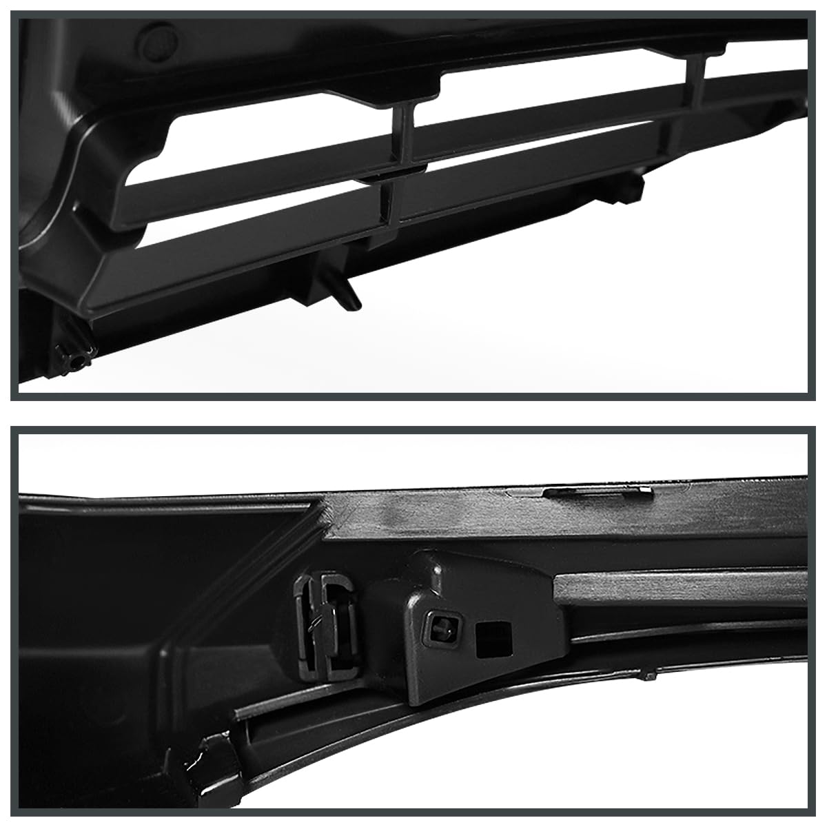 Front Hood Grille+Eyelid Spec-D Tuning Compatible with 2016-2018 Honda Civic 10th Gen FK8 Coupe Sedan