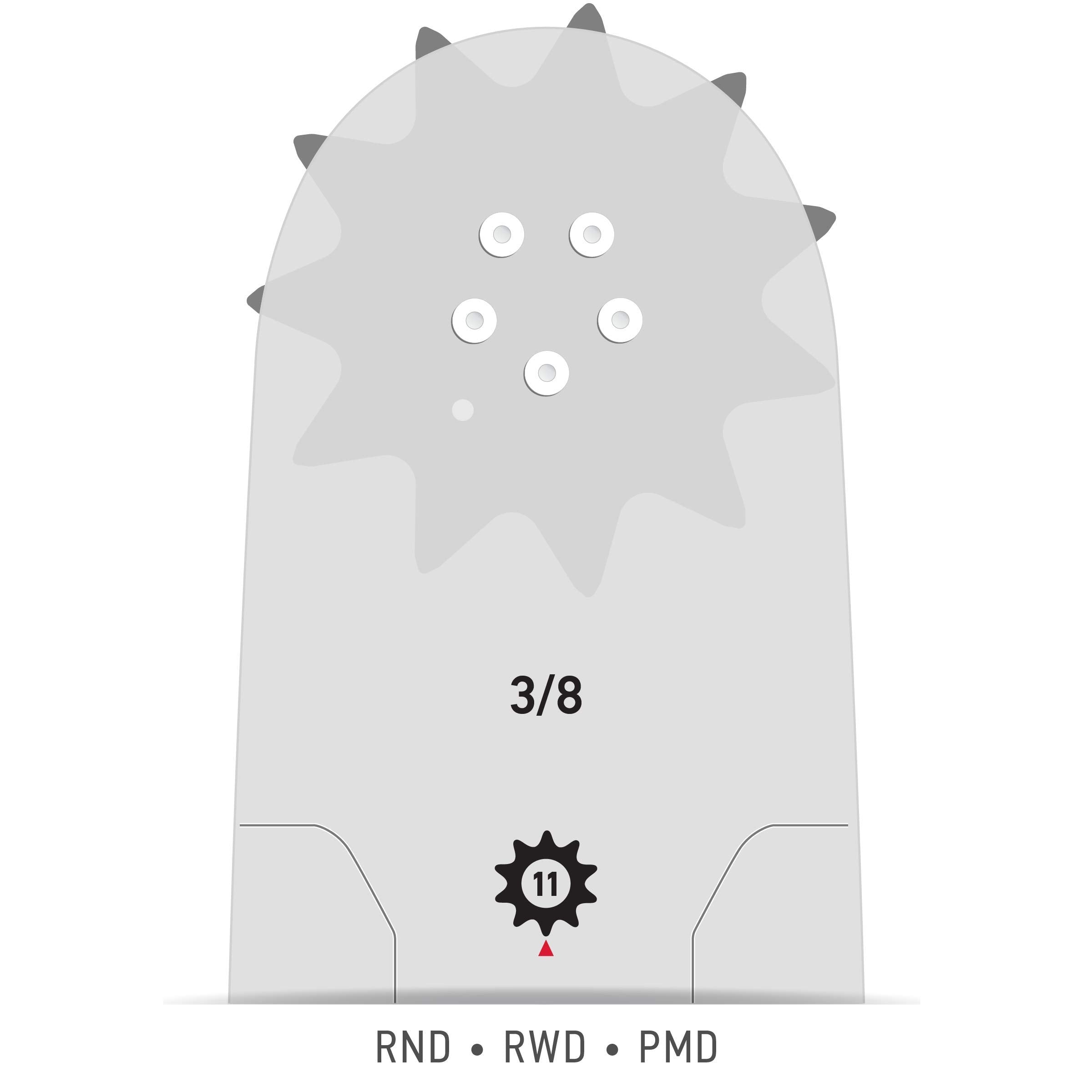 Oregon .063" Gauge 3/8" Pitch 34" Power Match Bar 343RNDD025