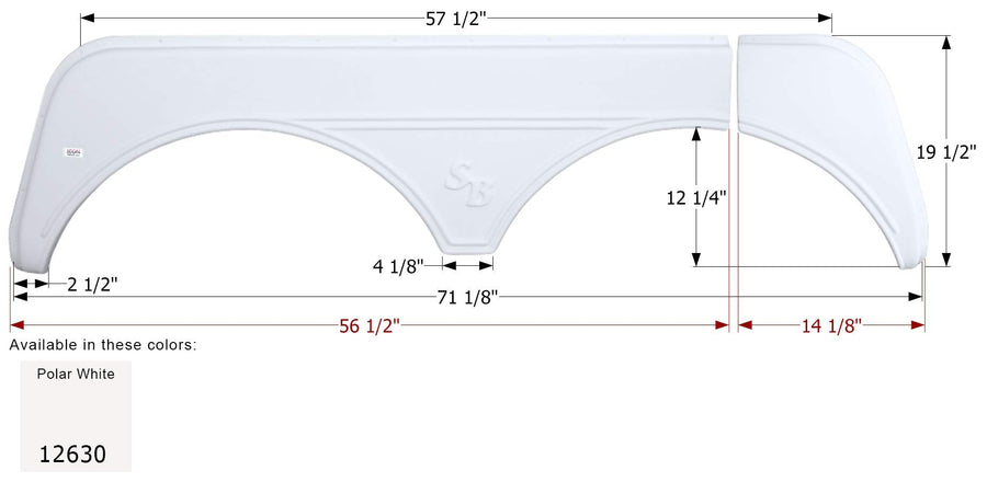 Fender Skirt ICON, Tandem, Sunnybrook, FS2630, Polar White