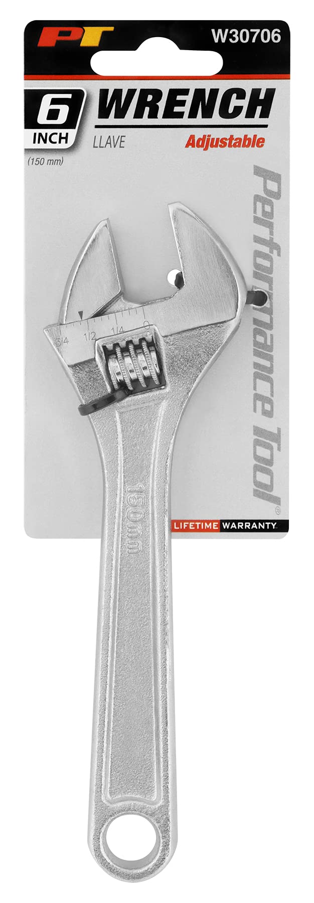 W30706 Performance Tool 6-Inch Adjustable Wrench, 1-Pack